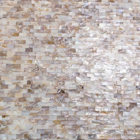 Apollo Tile Concha 11.3 in. x 11.8 in. Polished White, Beige Shell, Mother of Pearl Mosaic Wall Tile 20PK APLSMA88BR01A